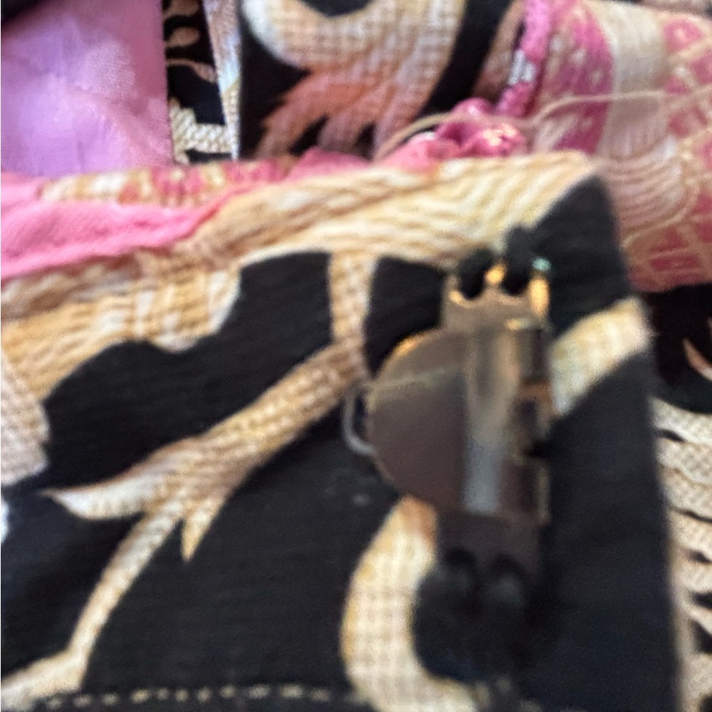 Trina Turk Pink, Black, and Cream Boot Cut Pants - Picture 5 of 12